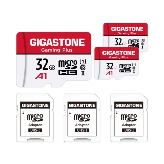 【GIGASTONE 立達】Gaming Plus microSDHC UHS-Ⅰ U1 A1 32GB遊戲專用記憶卡-3入組(支援Switch/GoPro)
