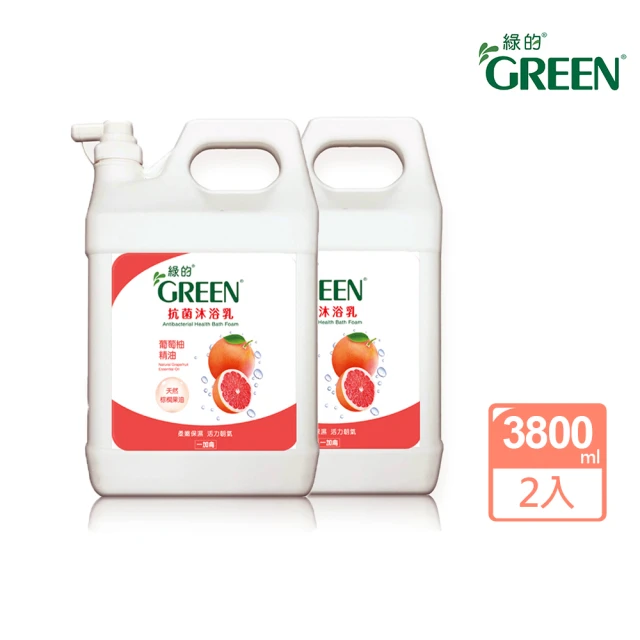 Green 綠的 抗菌沐浴乳加侖桶3800ml(綠茶精油/百