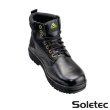 【Soletec】E1085 黑軍靴 透氣真皮製 防穿刺 中筒安全鞋(台灣製 鋼板中底 鋼頭鞋 機能鞋 工作鞋 登山鞋)