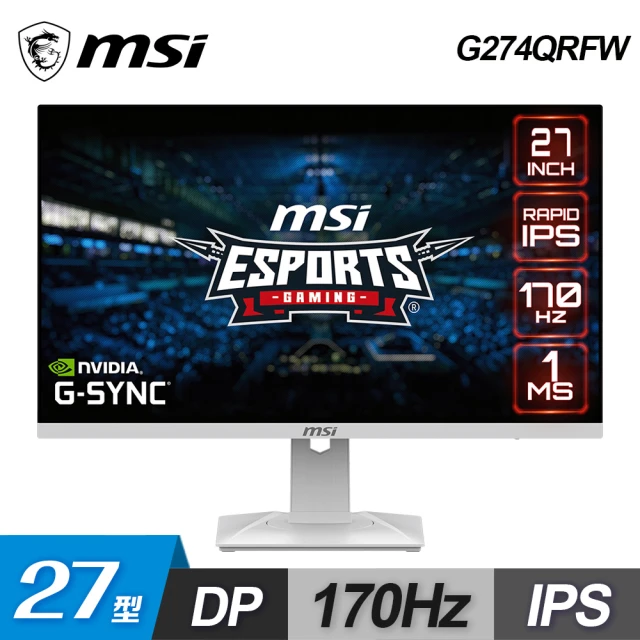 MSI 微星 G274QRFW 27型 平面電競螢幕