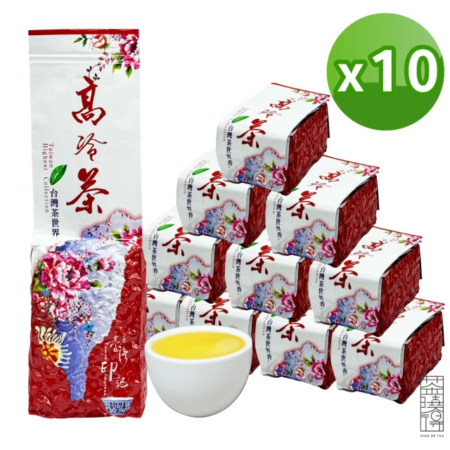 茗太祖 台灣極品 凍頂烏龍茶 富貴版真空包茶葉禮盒組10入裝