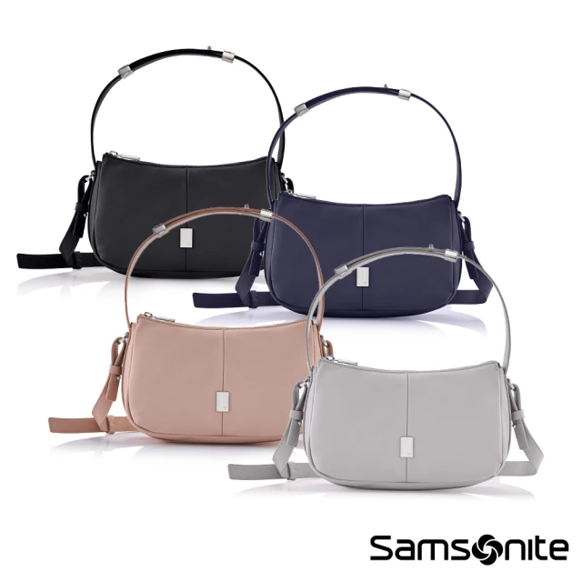 Samsonite 新秀麗 UP-LINE 時尚優雅輕量尼龍女性背提兩用新月型斜肩包(多色可選)