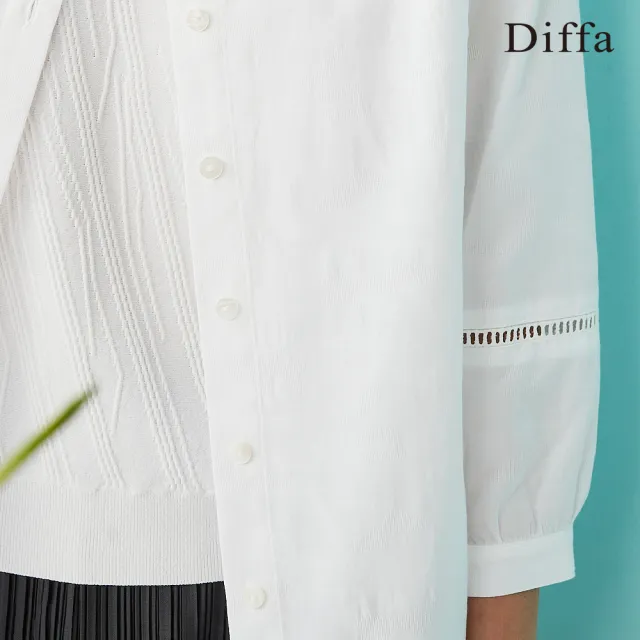 【Diffa】質感迷彩織紋襯衫-女