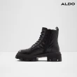 【ALDO】MONTROSE-俏麗時尚側拉鍊厚底短靴-女靴(黑色)