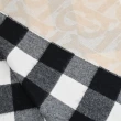 【BURBERRY 巴寶莉】經典TB格紋LOGO雙面喀什米爾羊毛披肩長圍巾(米白)