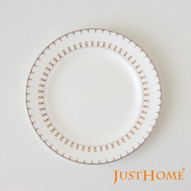 【Just Home】羽藏高級骨瓷8.75吋平盤/點心盤/蛋糕盤(盤 平盤 點心盤 蛋糕盤)