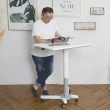 【aka】鋁合金折疊升降桌 80x60cm(雙色鋁合金/折疊桌板/摺疊升降桌/邊桌/工作桌/餐桌)