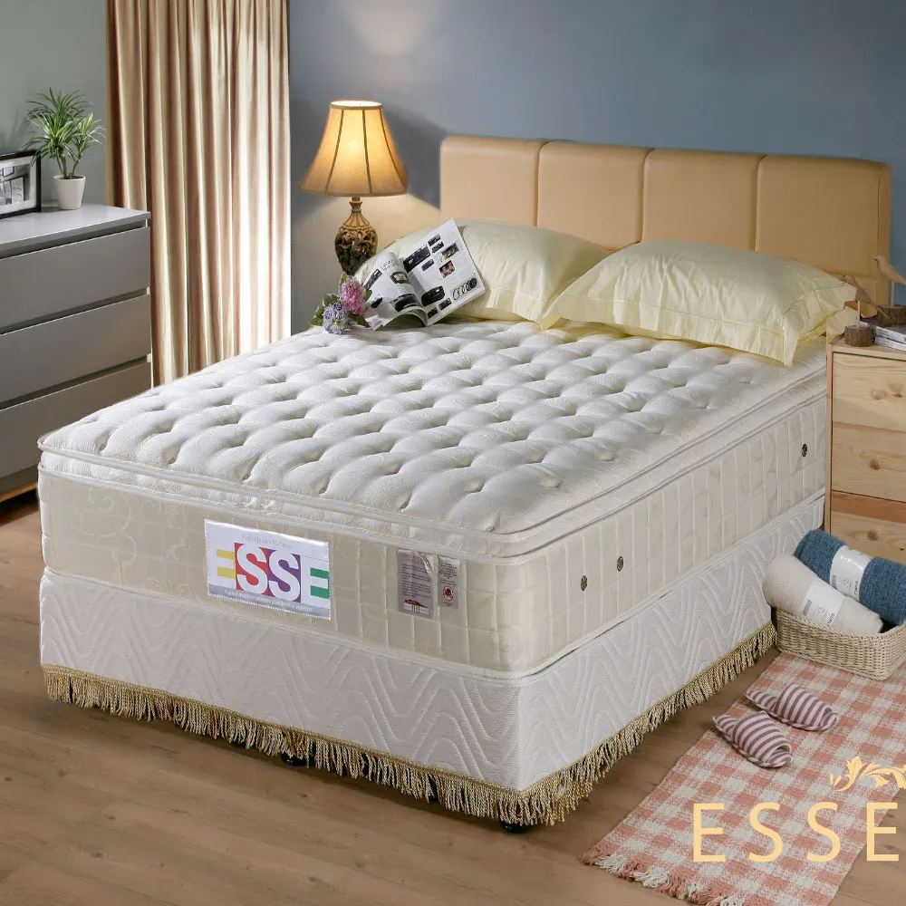【ESSE御璽名床】乳膠紓壓三線2.5硬式彈簧床墊(單人加大3.5尺)
