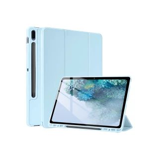 【HH】Samsung Galaxy Tab S9+ 12.4吋-X810-冰藍-矽膠防摔智能休眠平板保護套(HPC-MSLCSSX810-B)