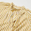【OUWEY 歐薇】半開襟綁帶條紋長洋裝(黃色；S-M；3242397716)