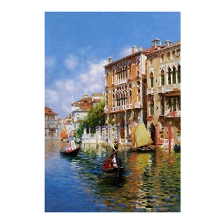 【御畫房】威尼斯之二 國家一級畫師手繪油畫60×90cm(VF-98)