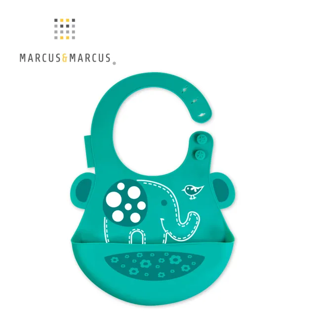 【MARCUS&MARCUS】動物樂園矽膠立體圍兜(多款繽紛任選)
