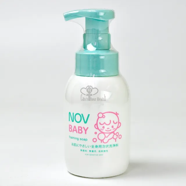 【NOV 娜芙】貝比溫和沐浴乳300ml+乳液120ml(隨機贈樣包3包 嬰兒適用 臉部.身體可使用)