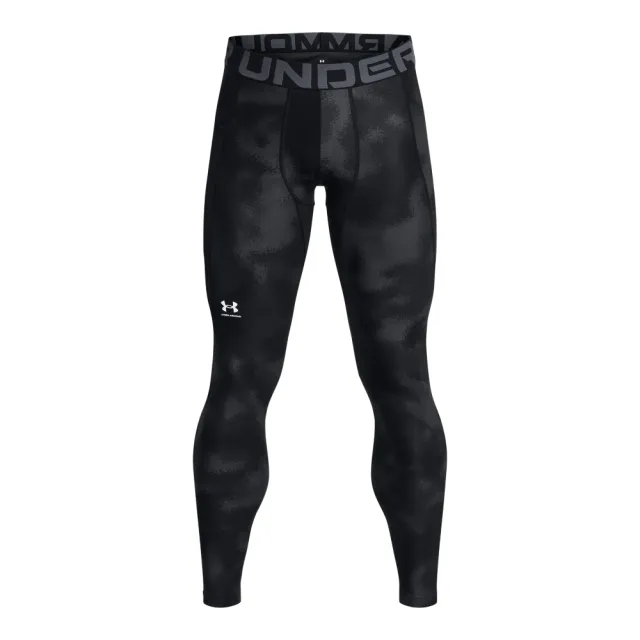 【UNDER ARMOUR】UA 男 HG Armour 印花緊身長褲_1383322-001(黑色)