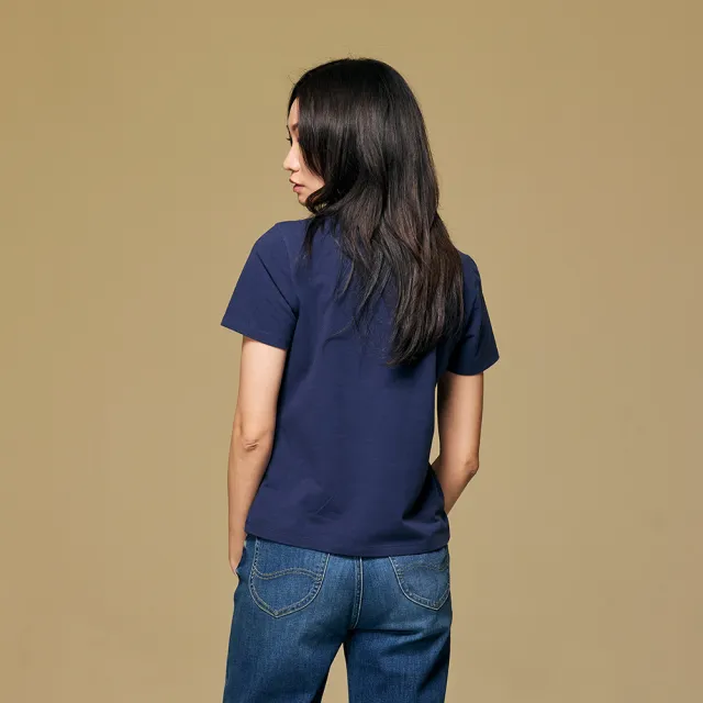 【Lee 官方旗艦】女裝 短袖T恤 / 手繪方框LOGO 共3色 標準版型(LLB402044702 / LB402044742 / LB40204497W)