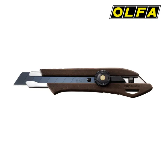 【OLFA】木塑複合材質防滑握把美工刀 WD-L/BRN