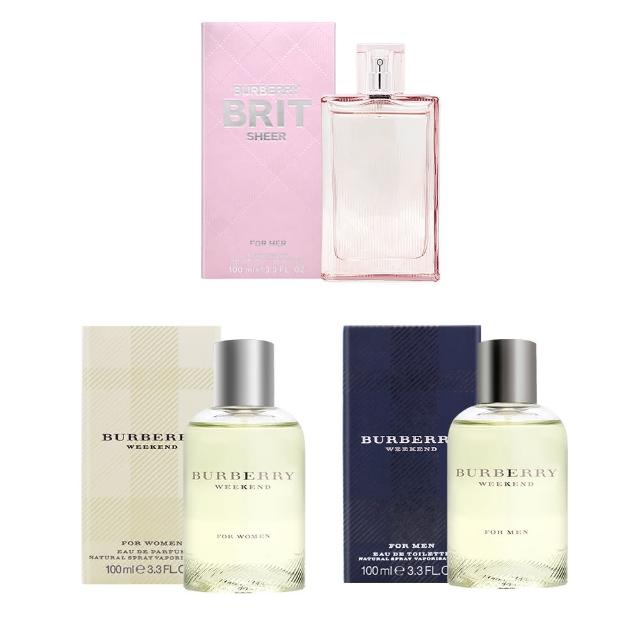【BURBERRY 巴寶莉】粉紅風格女性/週末男性淡香水/週末女性淡香精 100ml(多款任選)