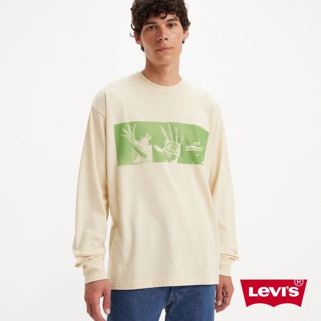 LEVIS Skateboarding™滑板系列 男款 舒適涼爽寬鬆長袖圖案 Tee 人氣新品 A1006-0012