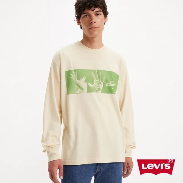 【LEVIS 官方旗艦】Skateboarding™滑板系列 男款 舒適涼爽寬鬆長袖圖案 Tee 人氣新品 A1006-0012