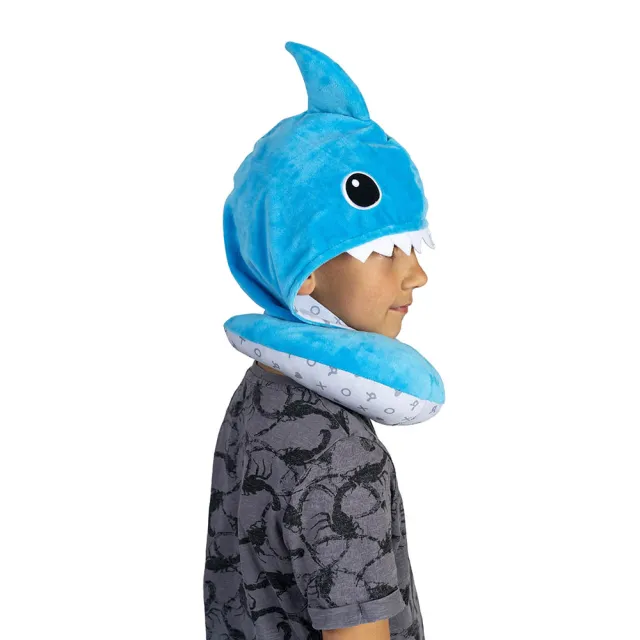 【Benbat】兒童連帽頸枕4Y+(鯊魚藍)
