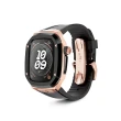 【Golden Concept】Apple Watch 45mm 保護殼 18K玫瑰金錶殼/黑色橡膠錶帶(SPIII45-RG-BK)