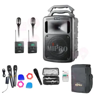 【MIPRO】MA-709 配2領夾式麥克風(豪華型手提式無線擴音機/嘉強公司貨)
