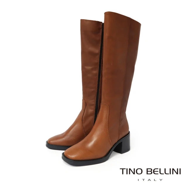 TINO BELLINI 貝里尼 時尚潮流亮面馬汀綁帶短靴F