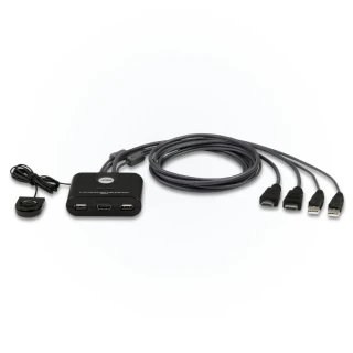 【ATEN】2-Port USB FHD HDMI 帶線式KVM多電腦切換器(CS22HF)