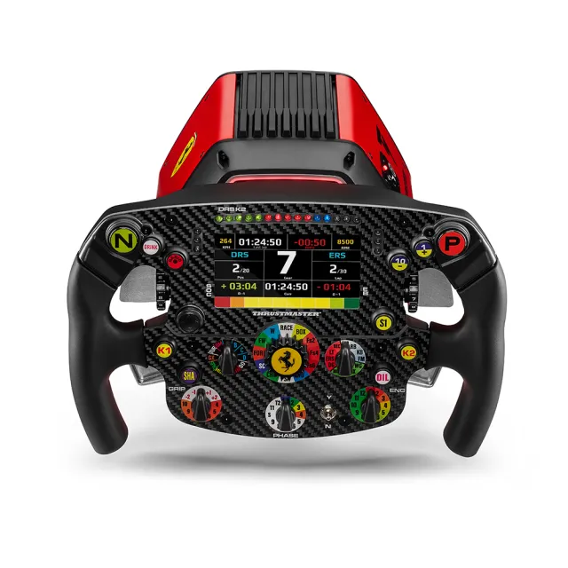 【THRUSTMASTER 圖馬斯特】圖馬斯特T818 Ferrari SF1000方向盤+圖馬斯特T-LCM腳踏板(支援 PC)