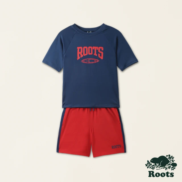 RootsRoots Roots 大童- BOARD SHORT WITH UV TEE 泳衣套裝(軍藍色)