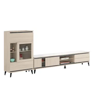 【H&D 東稻家居】岩板L櫃9尺(TCM-09167)