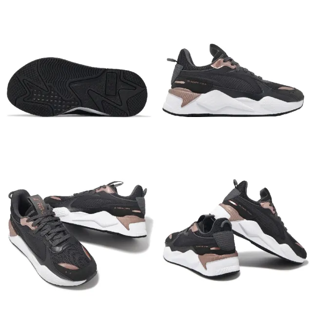 【PUMA】休閒鞋 RS-X Glam Wns 女鞋 黑 白 復古 拼接 低筒 增高 運動鞋(396393-02)