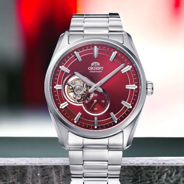 ORIENT 東方錶 Semi-Skeleton 系列 鏤空 小秒針機械錶 男錶 手錶 藍寶石(RA-AR0010R紅色)