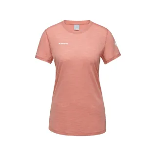 【Mammut 長毛象官方直營】Tree Wool FL T-Shirt Women 羊毛混紡快乾抗臭短袖T恤 石英粉 女款 #1017-06670