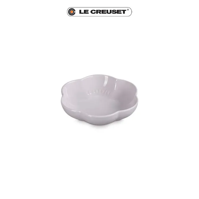 【Le Creuset】繁花系列瓷器花型盤16cm(柔粉紫/棉花白 二色選一)