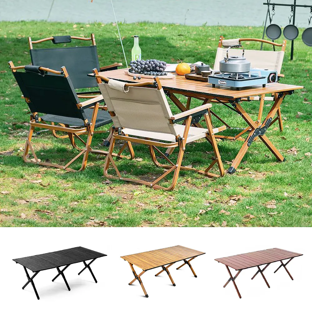 【E.C outdoor】鋁合金折疊桌 蛋捲桌-贈收納袋(收納桌 露營桌 摺疊桌)
