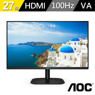 【AOC】27B2HM2 27型 VA 100Hz平面窄邊框螢幕(HDMI/4ms)