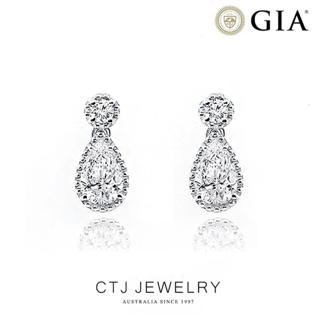 【CTJ】GIA 60分 F/SI2 18K金 鑽石耳環