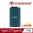 【Transcend 創見】ESD410C 1TB USB3.2/Type C 抗摔防水雙介面行動固態硬碟-藏青藍(TS1TESD410C)
