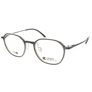【Alphameer】記憶塑鋼多邊細框款眼鏡(透墨綠-霧槍#AM3909 C71)
