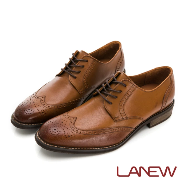 Berwick 西班牙手工素面刷色橫式牛津鞋 棕色(B521