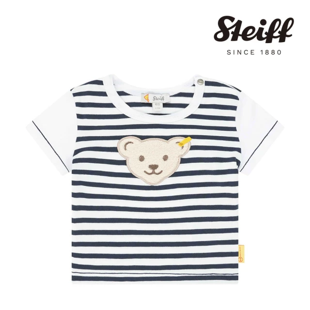 STEIFF 熊頭童裝 條紋短袖T恤衫(短袖上衣)