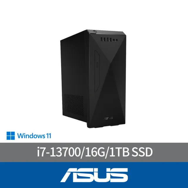 【ASUS 華碩】22型藍光護眼螢幕組★i7十六核文書電腦(H-S501ME/i7-13700/16G/1TB SSD/W11)