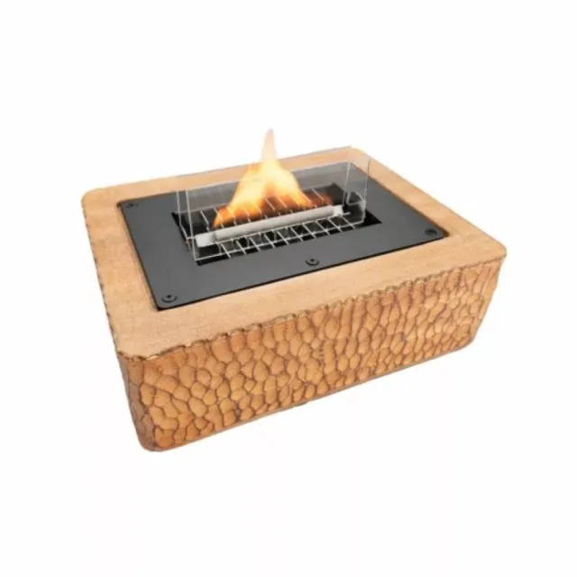 【O-GRILL】【Tenderflame品牌直營】桌上型火焰情境氣氛燈 Wood Carving 90(真實火焰 氣氛營造)