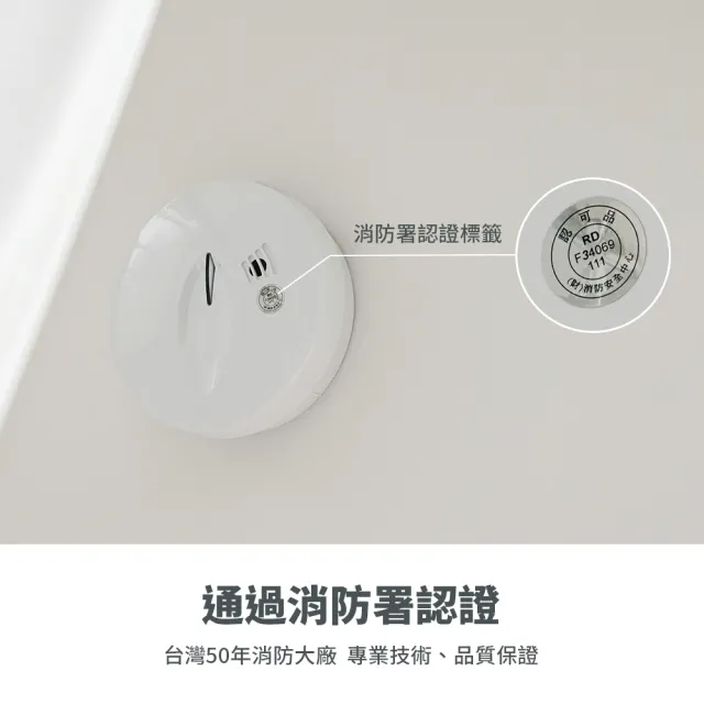 【防災專家】偵煙型住宅用火災警報器3入組(偵煙器 偵煙 住警器 滅火器 火災警報器)