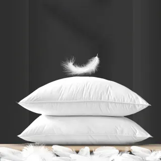 【QIDINA】MIT頂級飯店水鳥羽毛枕頭 中枕-SUD*2(枕頭 枕 飯店枕頭 枕芯 羽絨枕 枕頭套 高枕頭 低枕頭)