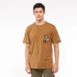 【JEEP】男裝 經典織標口袋短袖T恤(棕色)