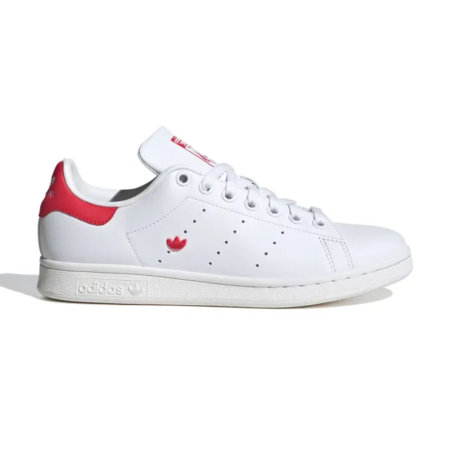 【adidas 愛迪達】Stan Smith W 女鞋 紅白色 經典款 好穿 百搭 小白鞋 休閒鞋 IE0460