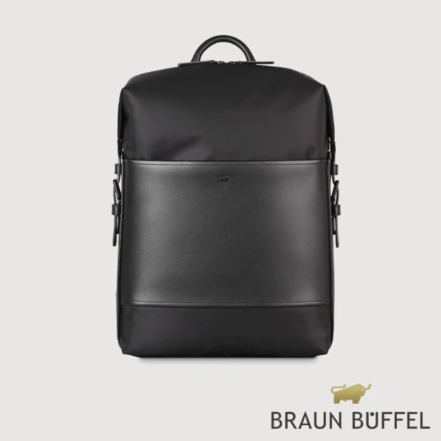 BRAUN BUFFEL 德國小金牛 台灣總代理 尼爾-B 後背包-黑色(BF522-73-BK)