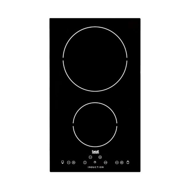 【BEST 貝斯特】義大利製雙口黑色玻璃嵌入式感應爐 IH2860